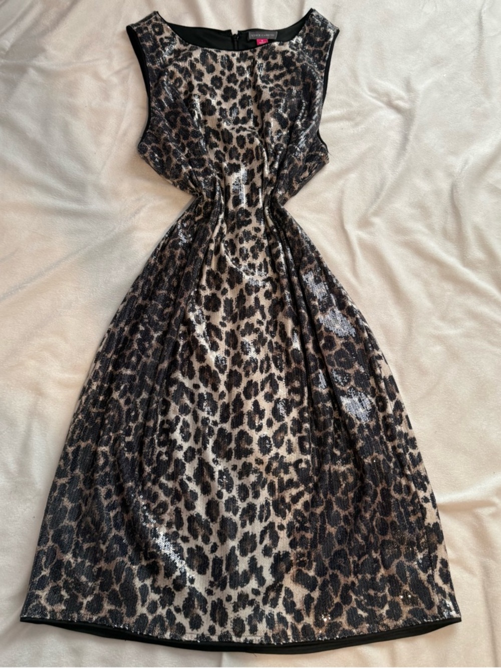 Sequined cheetah leopard jaguar print dress